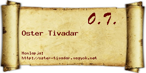 Oster Tivadar névjegykártya